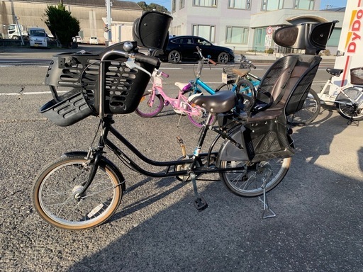 幼児2人　【御成約】ジモティ価格　前後チャイルドシート付き 子供載せ自転車【管理883】