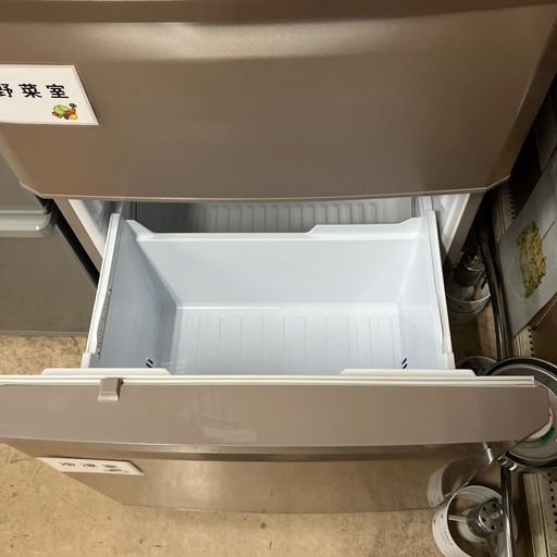 MITSUBISHI 3ドア冷蔵庫 2019年製 370L 下段トレー欠損