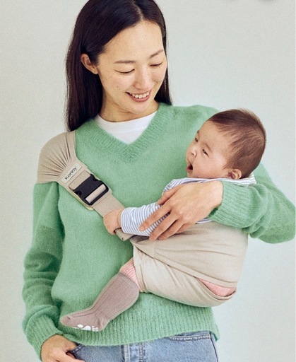 コニー konny ヒップシート 抱っこ紐 グリーンティー 収納袋付き