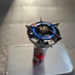 キャンプ用ミニガスバーナー2個セット（1個未使用）動作OKの画像