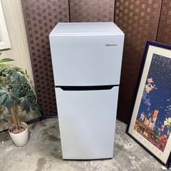 💥激安💥動作確認済み✅🏅保証付き🏅2019年製HISENSE 2ドア冷蔵庫　HRｰB1201 容量120Lの画像