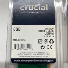 メモリ　DDR4　-2666 8GB  ×２枚の画像