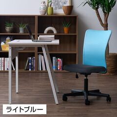 5個セット【オフィスチェア　カラー：ライトブルー】※中古　管理：16の画像