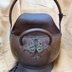 アンティーク銅製コールバケツの画像