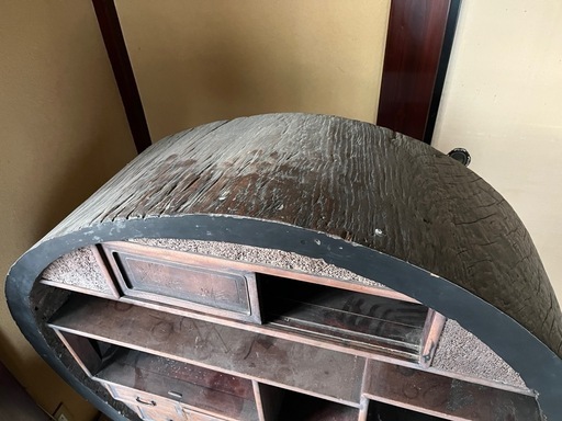 丸型茶棚（飾り棚）和製アンティーク家具　
