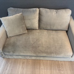 (定価3.5万)LOWYA ソファ ベルベット調 ポケットコイル  の画像