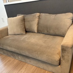 (定価3.5万)LOWYA ソファ ベルベット調 ポケットコイル  の画像