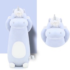 ユニコーン 抱き枕 92cm 大きい ぬいぐるみ 青 かわいい 一角獣 抱きまくら クッション 添い寝 横向き寝 インテリア 部屋飾り ソファー 癒しグッズ おもしろ雑貨の画像
