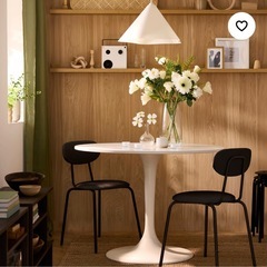 丸テーブル　白の画像