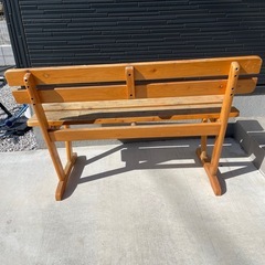 木製ベンチの画像