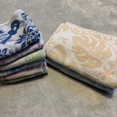 ハワイアン柄 バスタオル フェイスタオル セットの画像