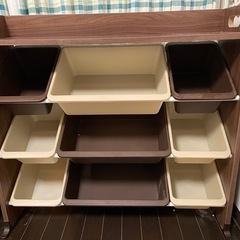 アイリスオーヤマ　おもちゃ棚　天板付きキッズトイハウスラックの画像