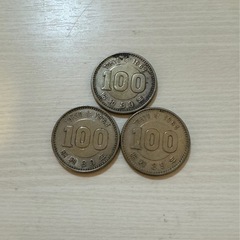東京オリンピック 1964年(昭和39年)  銀貨100円3枚の画像