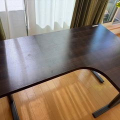 L字　PCデスクの画像