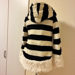 ONESPO ワンスポ ボーダー ファーコート フード付き M 平成ギャル Y2K
の画像