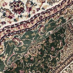 カーペット 4.5畳用 ウィルトン織り ペルシャデザイン メダリオンデザイン カーペット ラグ 2.4mx2.4mの画像