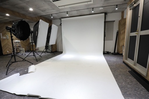 【ほぼ新品】スーペリア背景紙 3本セット 2.72m×11m（白・灰・黒）
