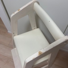 キッズチェア ハイチェア お食事椅子 ホワイトの画像