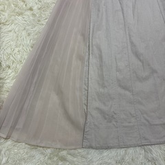 サイドプリーツ　ロングフレアスカート　Sサイズの画像