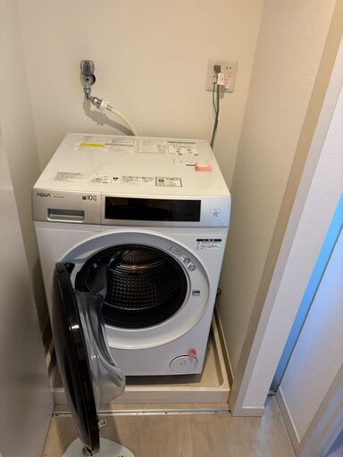 【2024年製美品】AQUA ドラム式洗濯乾燥機  AQW-D10P(LW) (洗濯10kg・乾燥5kg) 左開き ホワイト
