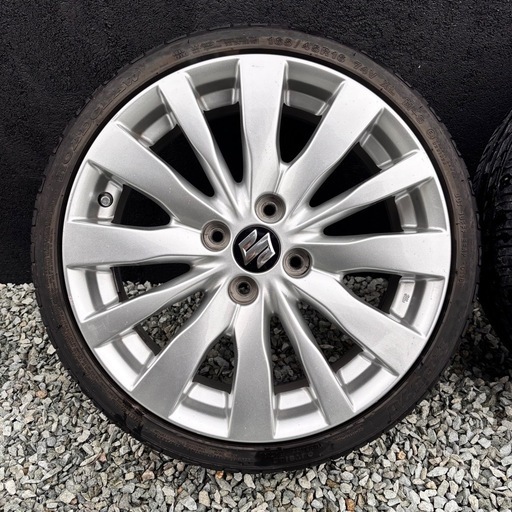 スズキ スイフト純正16インチホイール4穴PCD100　6J+45引っ張りタイヤ