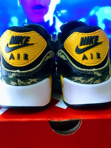 NIKE  AIRMAX  90 PRM ナイキ エアマックス 90 プレミアムブラックxイエローxホワイトsize28.0cm 箱付き