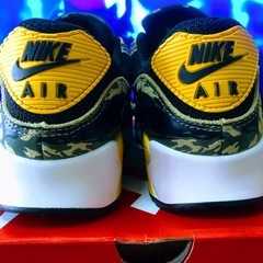 再投稿　NIKE  AIRMAX  90 PRM ナイキ エアマックス 90 プレミアムブラックxイエローxホワイトsize28.0cm 箱付き   の画像
