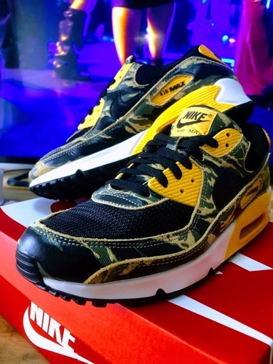 NIKE  AIRMAX  90 PRM ナイキ エアマックス 90 プレミアムブラックxイエローxホワイトsize28.0cm 箱付き