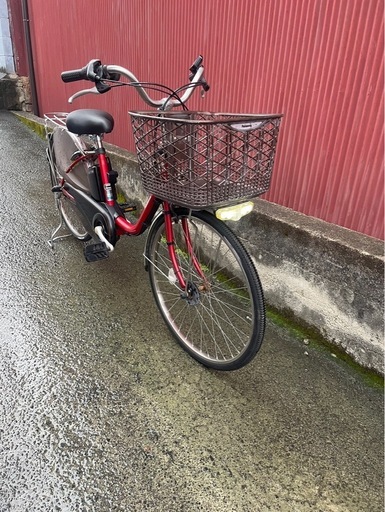 【京都発】京の楽チャリ　電動アシスト自転車　パナソニック　24インチ　　赤色