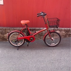 【京都発】京の楽チャリ　電動アシスト自転車　パナソニック　グリッター　赤色の画像