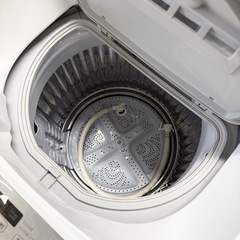 【超美品‼️】シャープ 2022年製 5.5/3.5kg縦型洗濯乾燥機 洗濯機 ヒーター乾燥 ガンコ汚れ＆おしゃれ着コース シルバー♪の画像