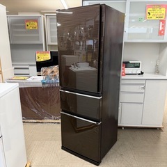 【超美品‼️】三菱 2021年製 365Lノンフロン冷凍冷蔵庫 自動製氷 氷点下ストッカー グロッシーブラウン♪の画像