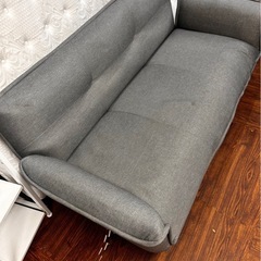 訳あり★ファブリックソファ　2人がけ　布貼りソファの画像