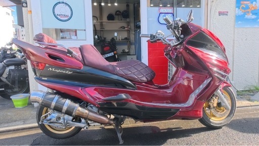 実走8702km マジェスティC フルカスタム SG03J 絶好調 ワインレッド