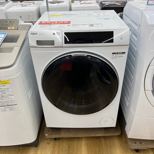 AQUA アクア ドラム式洗濯乾燥機 AQW-DM10R-L 2025年製 洗い10kg 乾燥5kg 洗濯機 のご紹介です！