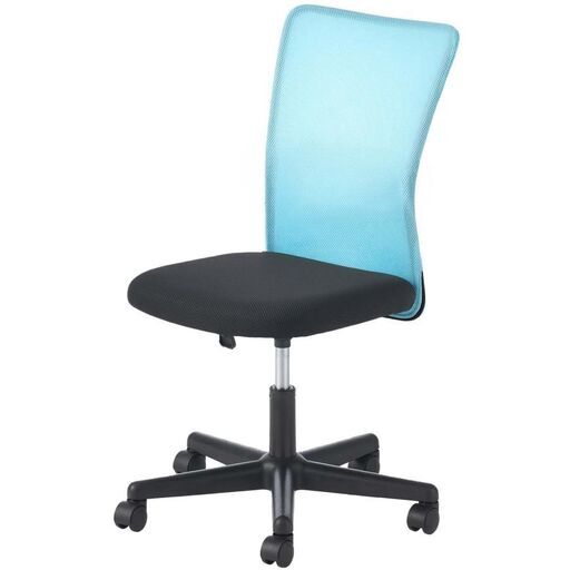 5個セット【オフィスチェア　カラー：ライトブルー】※中古　管理：17