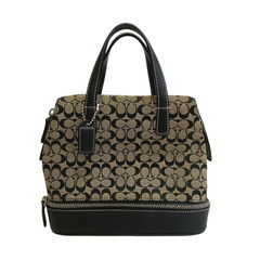 コーチ COACH ハンドバッグ シグネチャー バニティ バニティ 化粧ポーチ ブラックの画像