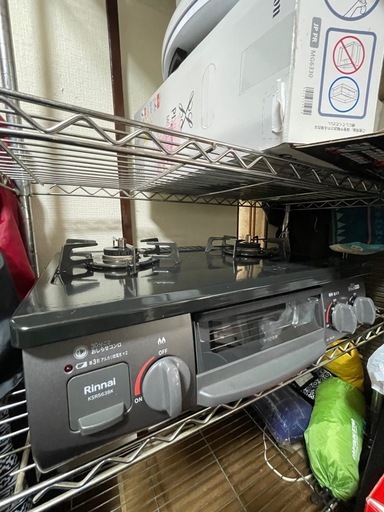 22年製　リンナイ　都市ガスコンロ　KSR563BKR GST
