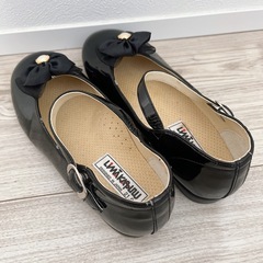 21cm 女の子　子ども用フォーマルシューズ　靴　黒　セレモニー の画像