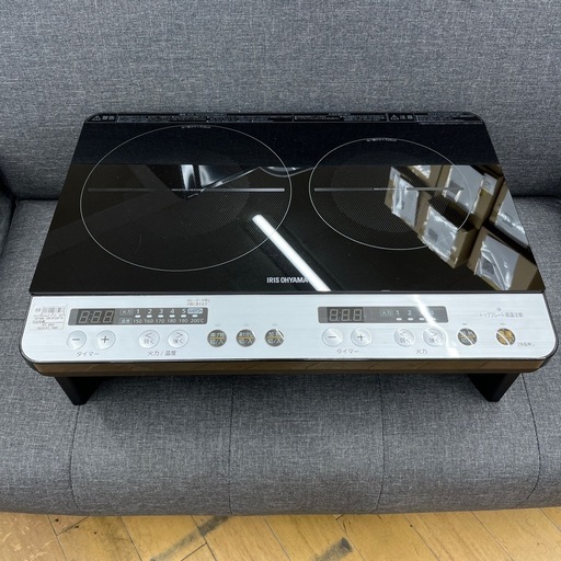 IRIS OHYAMA アイリス オーヤマ 2口IHクッキングヒーター IHK-W12SP-B 2020年製 100V仕様 電磁調理器 のご紹介です！