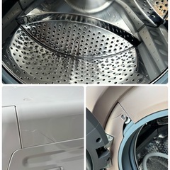 🔥🔥⑤訳あり2022年製(ひび割れ有り) SHARP　ES-S7g-NL🔥🔥 ドラム式洗濯機乾燥 コンパクト　マンション　サイズ　洗濯7kg乾燥3kg 　設置まで対応　配達無料🚚💦の画像