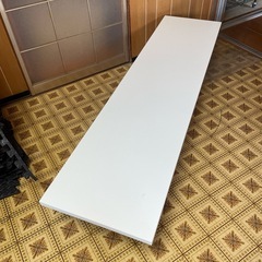 長テーブル　ホワイト　折りたたみの画像