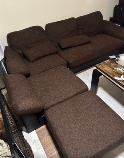 【北欧デザイン】カウチソファ、オットマン、ヘッドレストセット