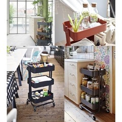 IKEA ワゴン 黒   の画像