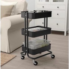 IKEA ワゴン 黒   の画像