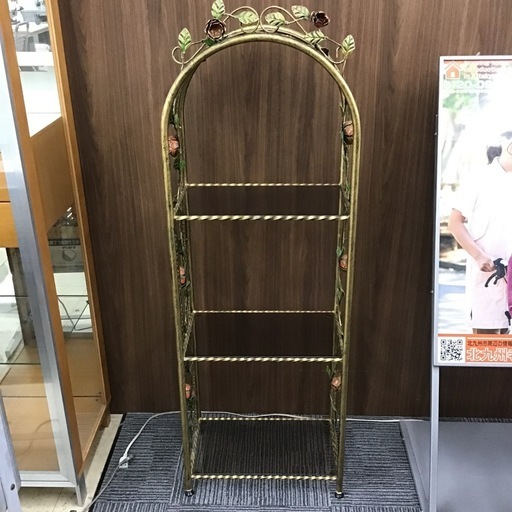 飾り棚 ガラス板 アンティーク調