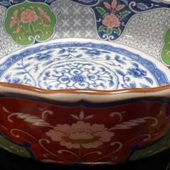 【決まりました】未使用　
錦ぼたん　大鉢　四季の器の画像