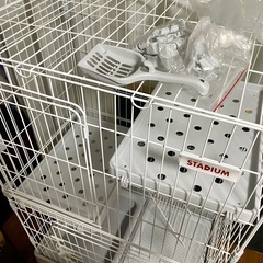 猫　ケージ    ペットケージ  キャスター  トイレ付き　にゃん箱の画像