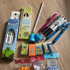 文具いろいろ えんぴつ ボールペン シャーペン 消しゴム スタンプの画像