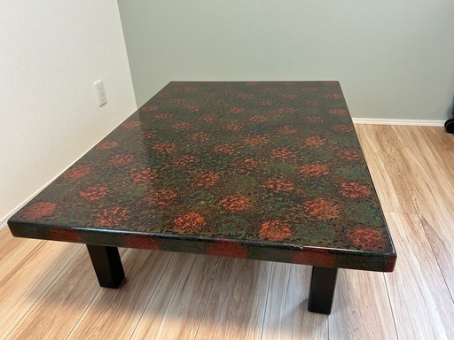 津軽塗りローテーブル (かぼちゃ) 太平のテーブル《座卓、ローテーブル